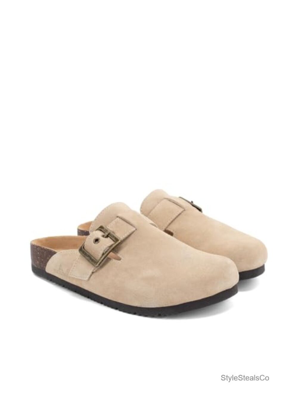 Women's Suede Clog Slippers Water Repellent Slip-On Mules